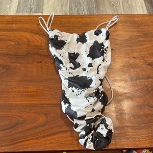 Cowprint body suit